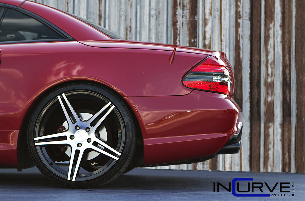 Incurve Wheels IC-S5 Machined Black on Black Mercedes Benz SL500